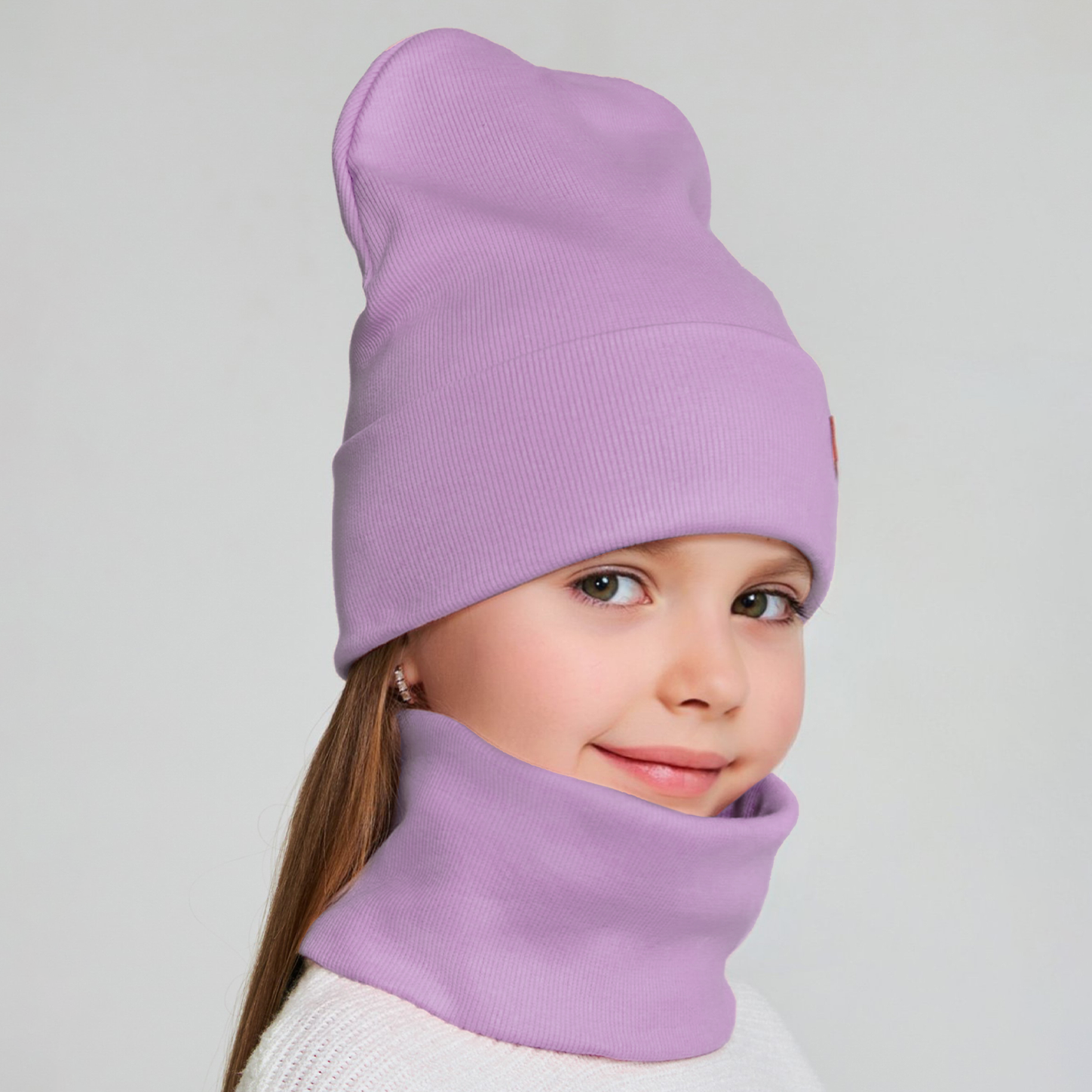 Шапка и снуд KUBRIO KU-H-70-KashOtvG-lilac - фото 4