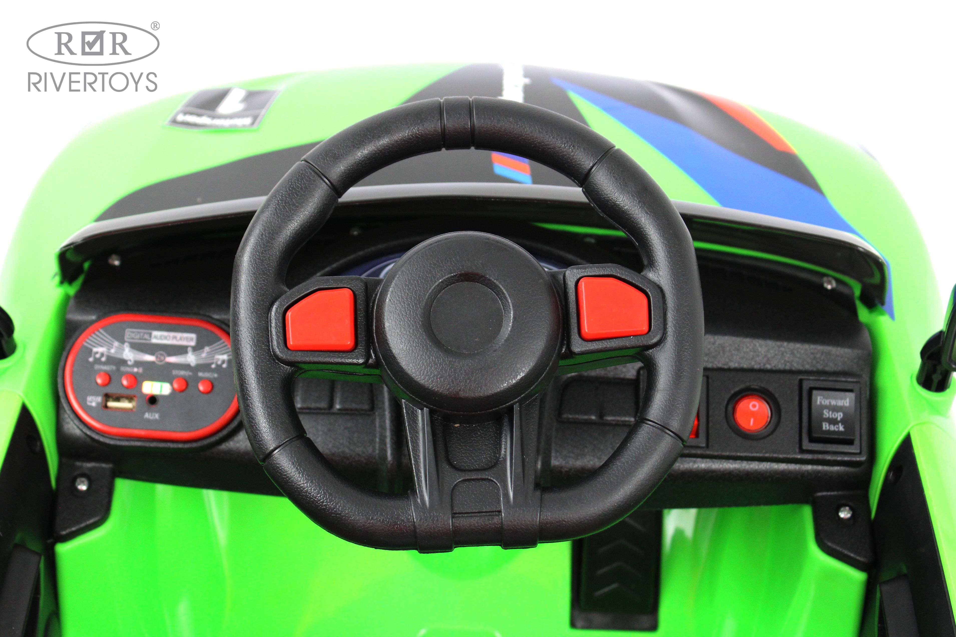 Электромобиль RIVERTOYS F444FF-GREEN С пультом ДУ - фото 6