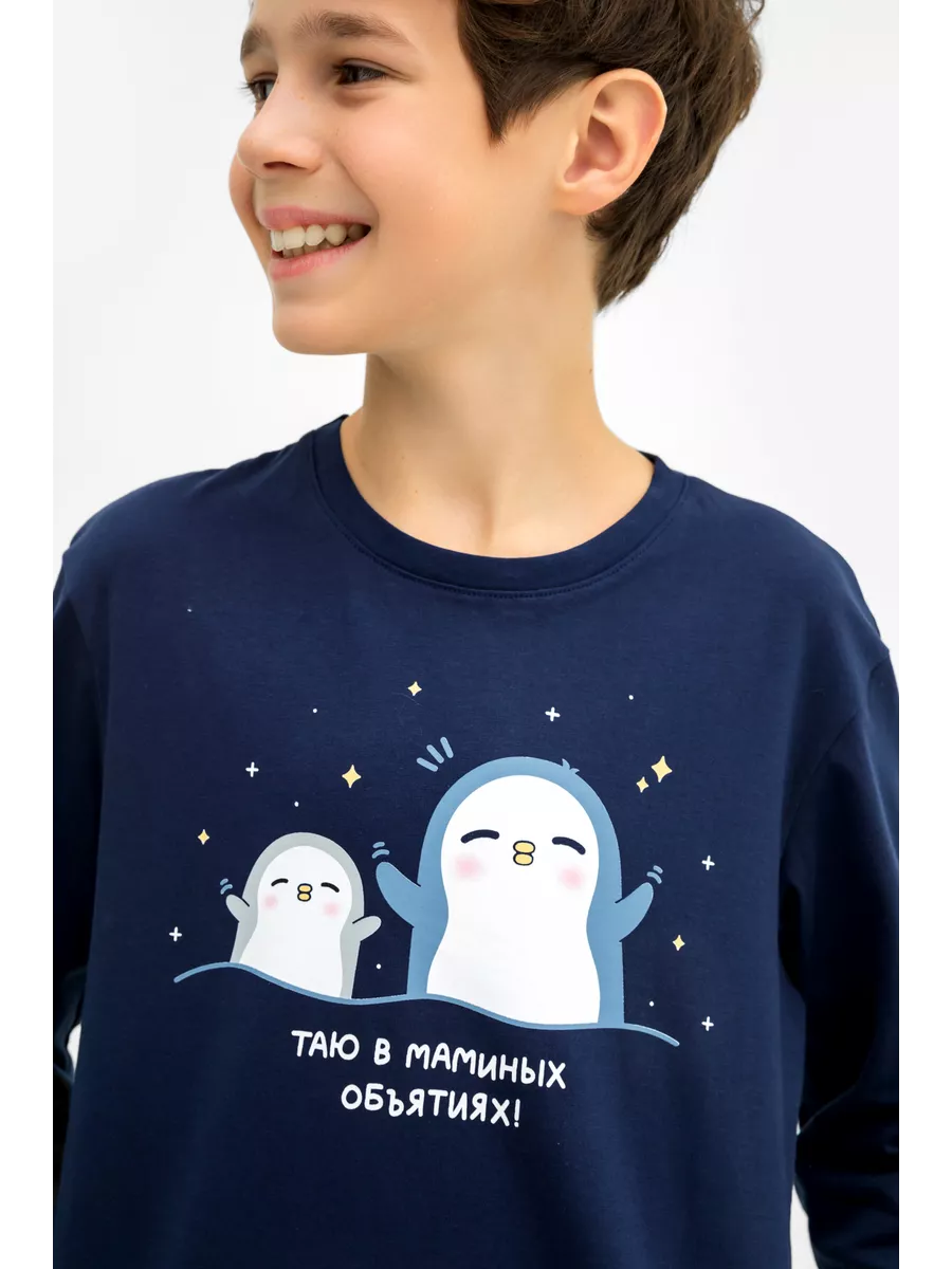 Пижама Mark Formelle (Марк Формэль) 563323/синий +пингвины на синем - фото 6