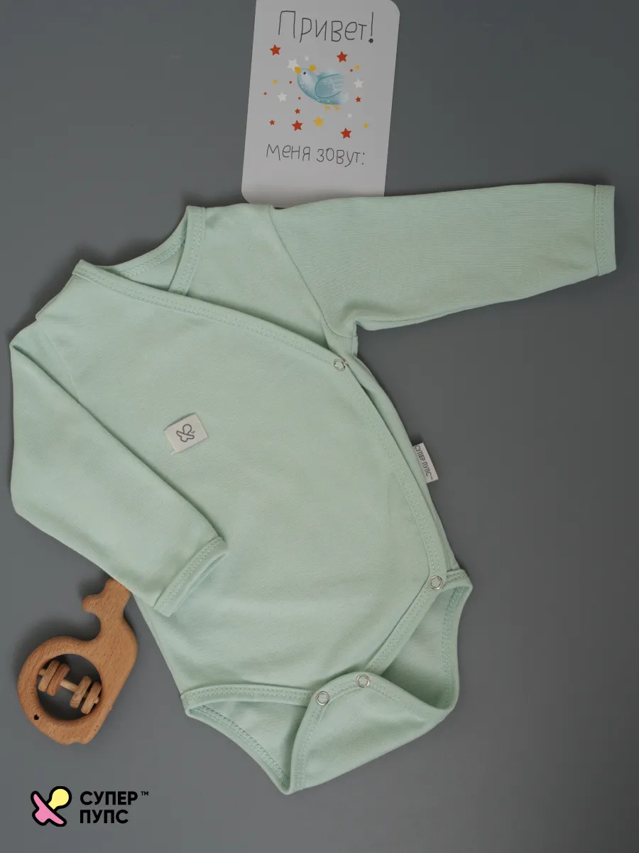 Боди 3 шт Супер Пупс нбр/3пр/бд/зап/зеленыецветочки - фото 19