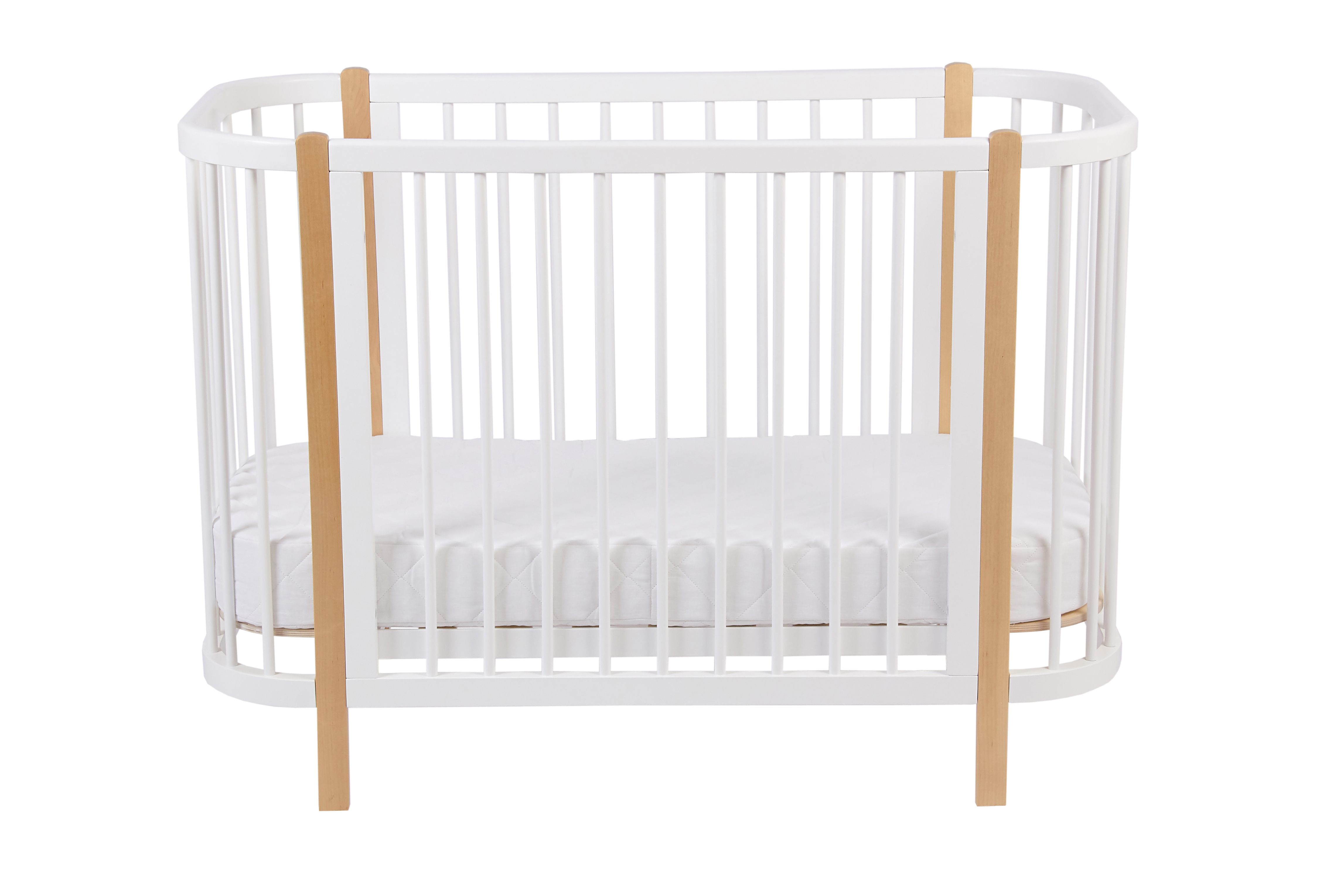 Детская кроватка Polini kids 350 прямоугольная, продольный маятник (белый) - фото 8