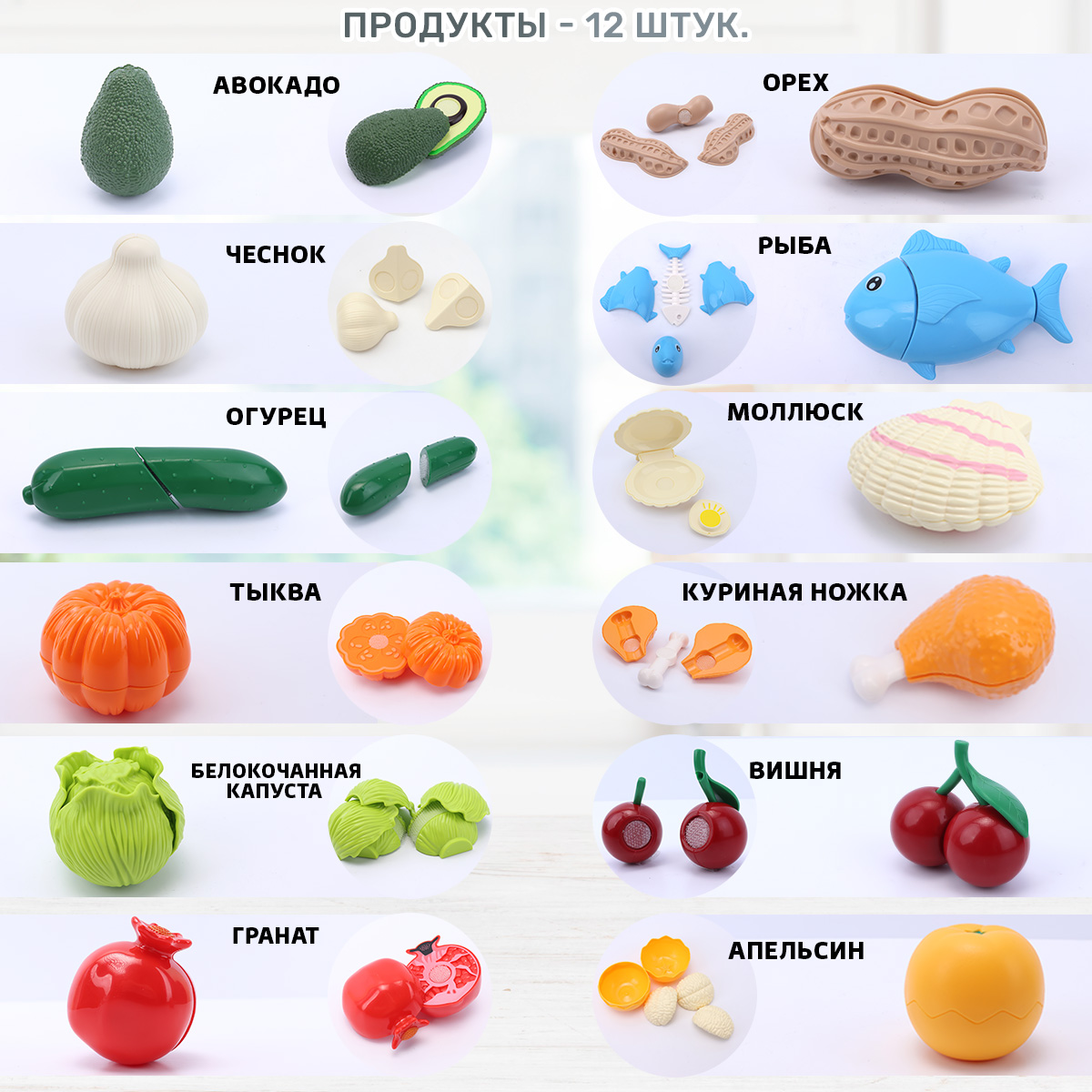 Игрушка TIPTOPOLIS продукты 12 предм. - фото 2