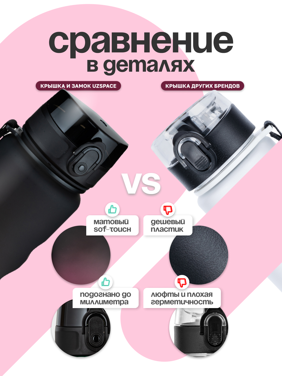 Бутылка UZSPACE 1000 мл - фото 6