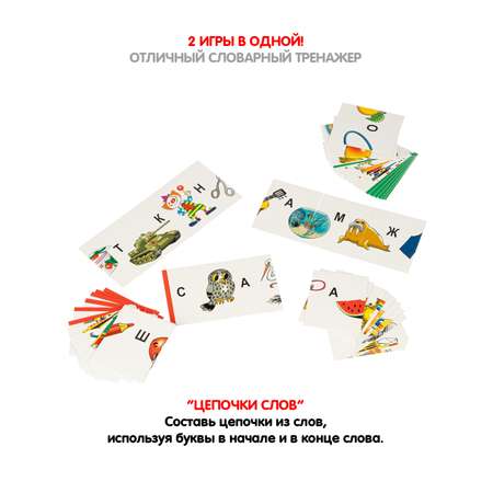 Настольная игра Bondibon домино Цепочки и пары слов