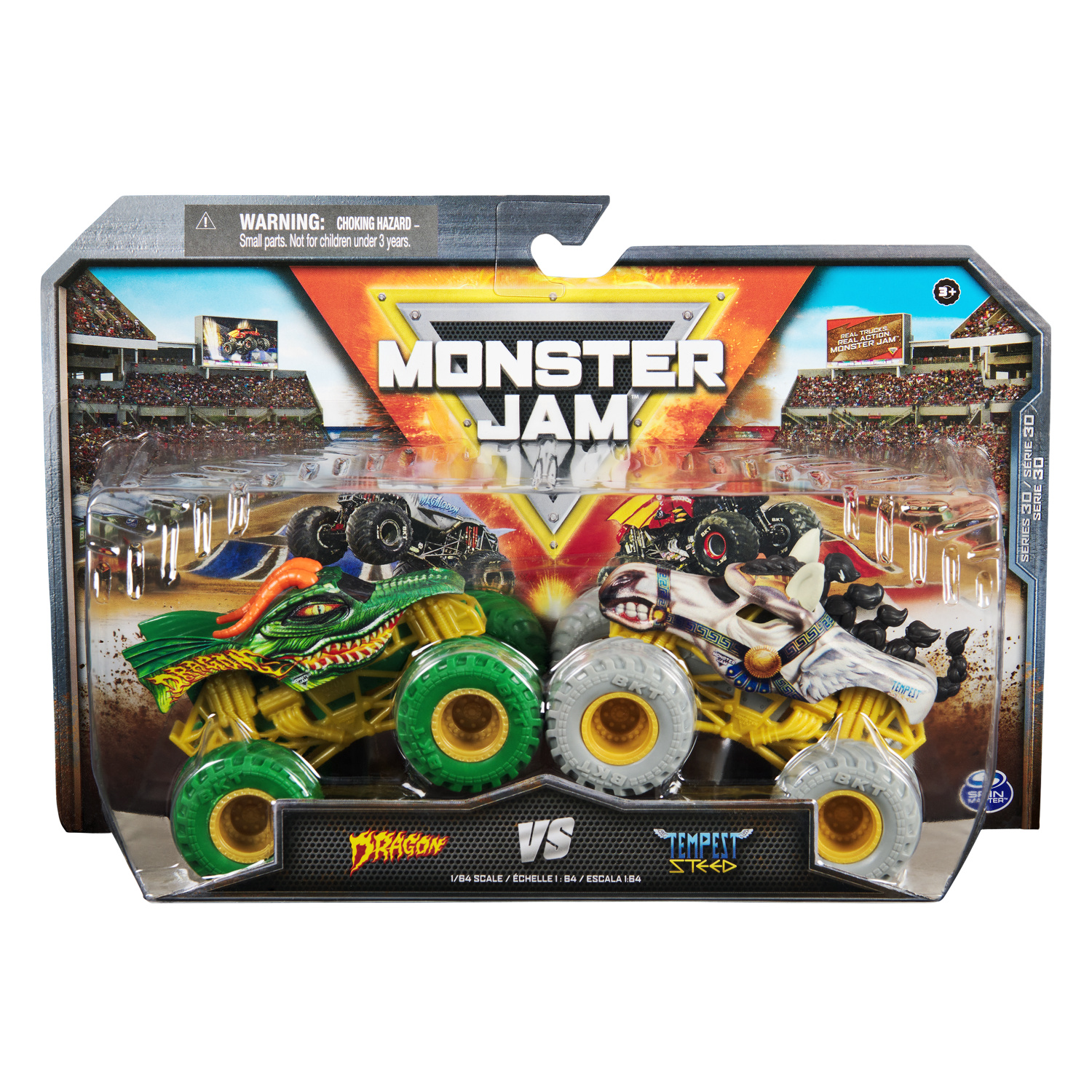 Набор игровой Monster Jam Dragon VS Tempest Steed 63244 - фото 4