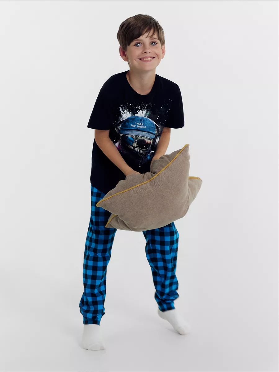 Пижама Mark Formelle (Марк Формэль) 563321/черный +черная клетка - фото 9