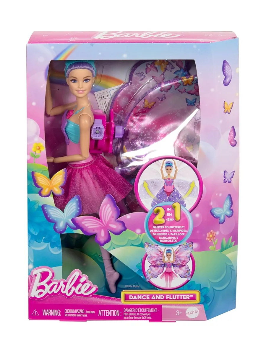 Кукла модельная Barbie с крыльями бабочки высота 29 см HXJ10 - фото 6