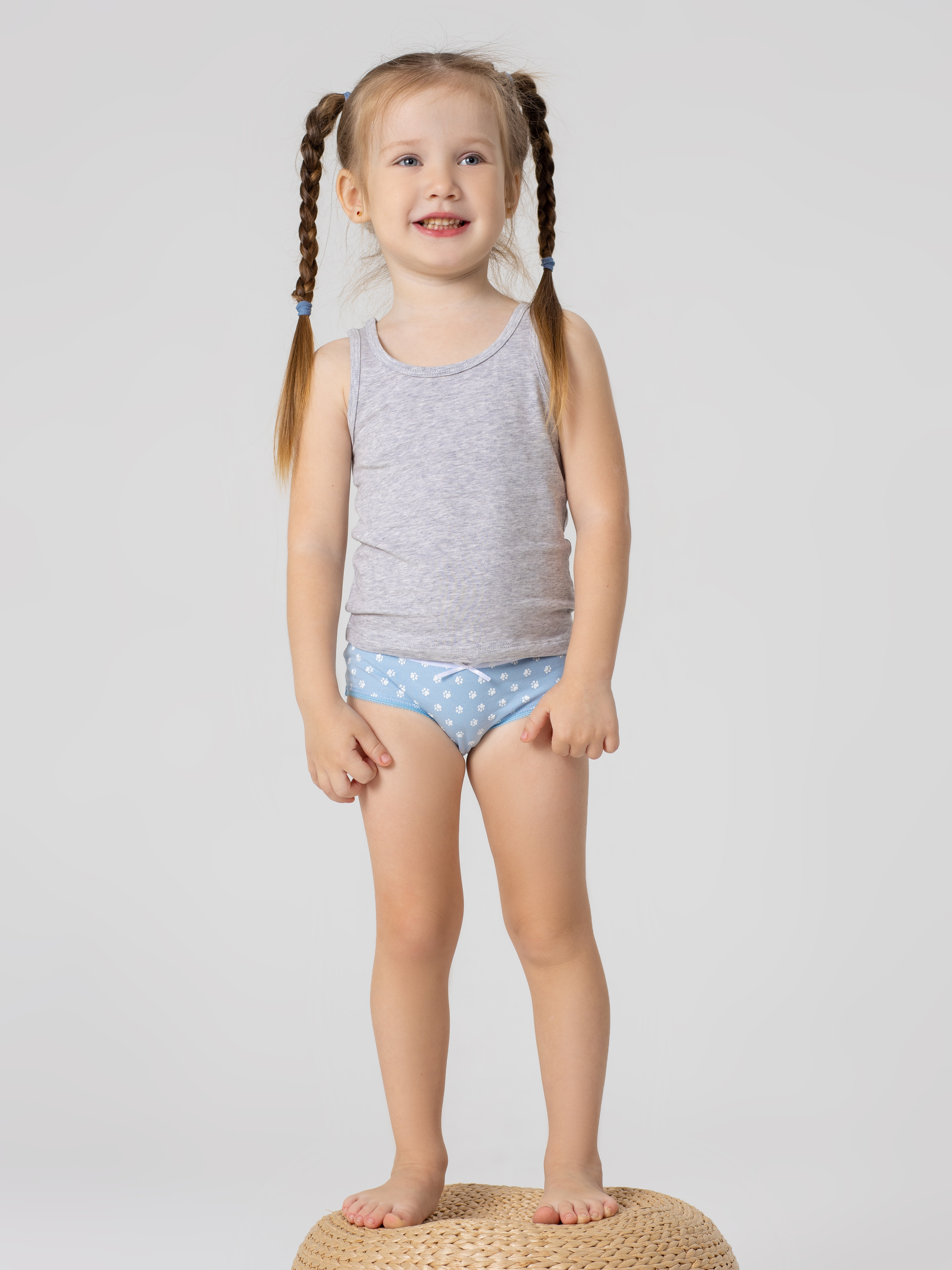 Трусы 3 шт Linas baby 1668-18 Голубой-Белый - фото 11