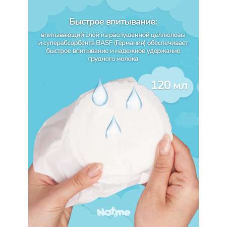 Грудные вкладыши Natme Hotwind 30 шт.