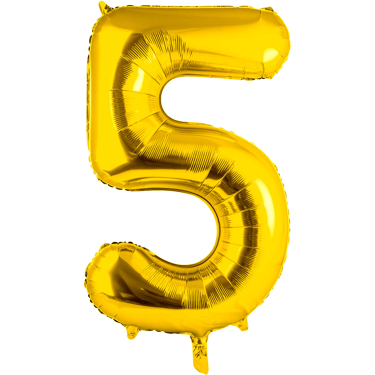 Шар воздушный Веселая затея Цифра 5 Gold 40см - фото 1