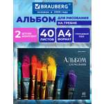 Альбом Brauberg кисти А4 40 лист. 2 шт.