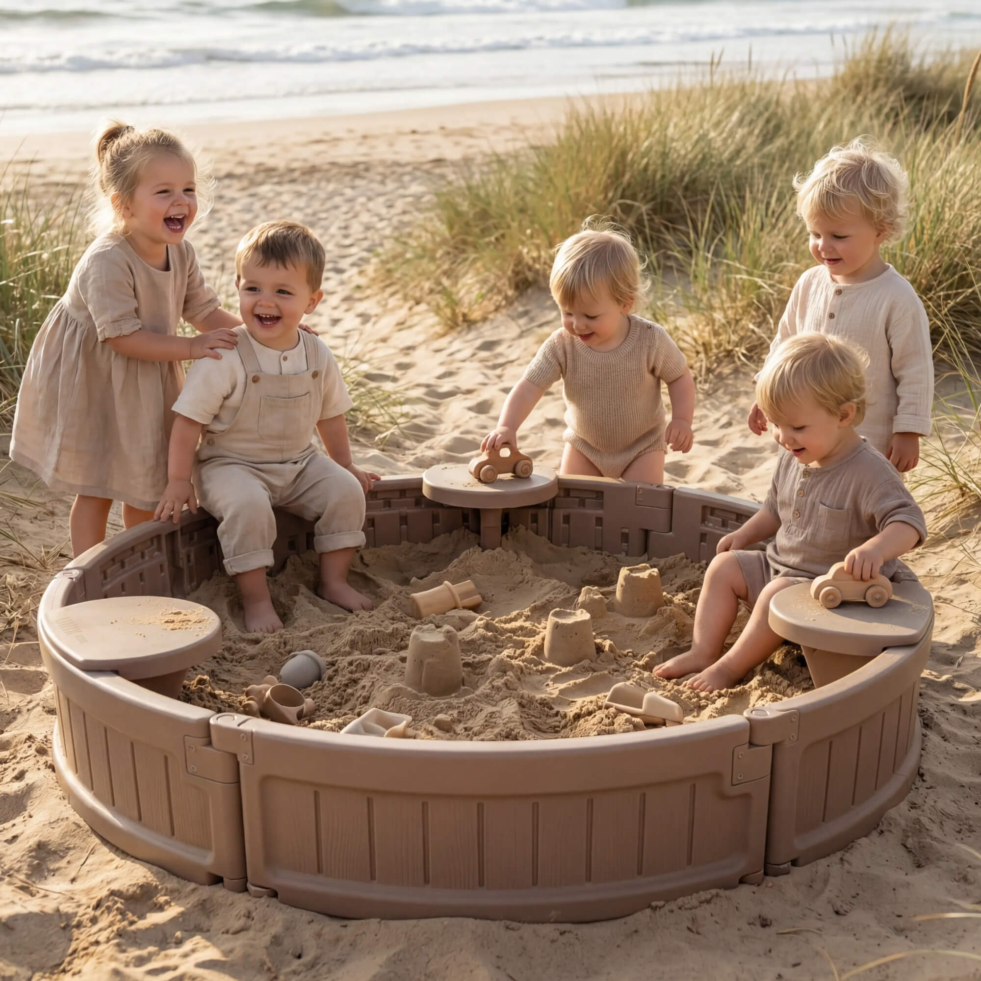 Песочница детская круглая UNIX Kids 120 см пластиковая - фото 13