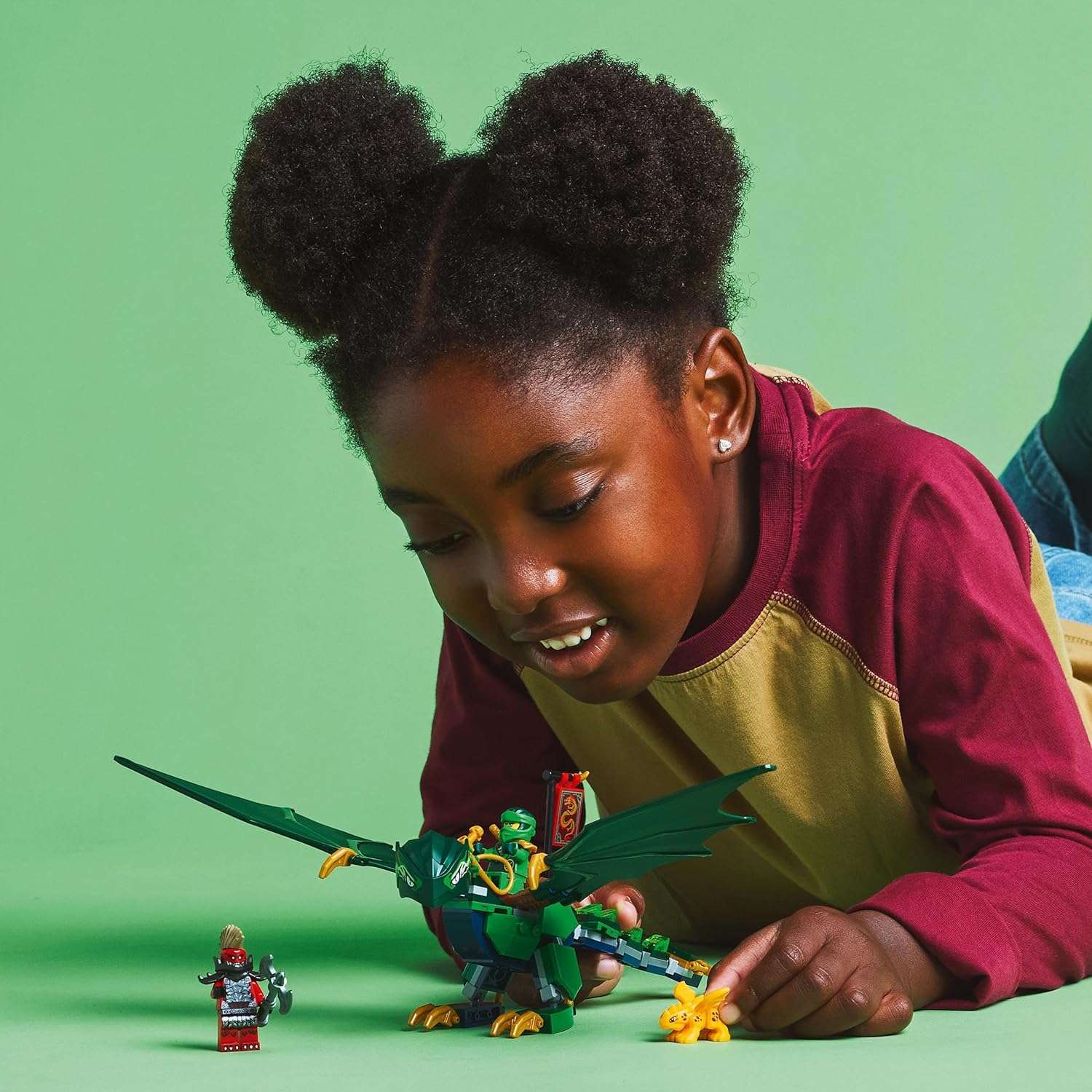 Конструктор LEGO NINJAGO Зеленый лесной дракон Ллойда блочный - фото 7