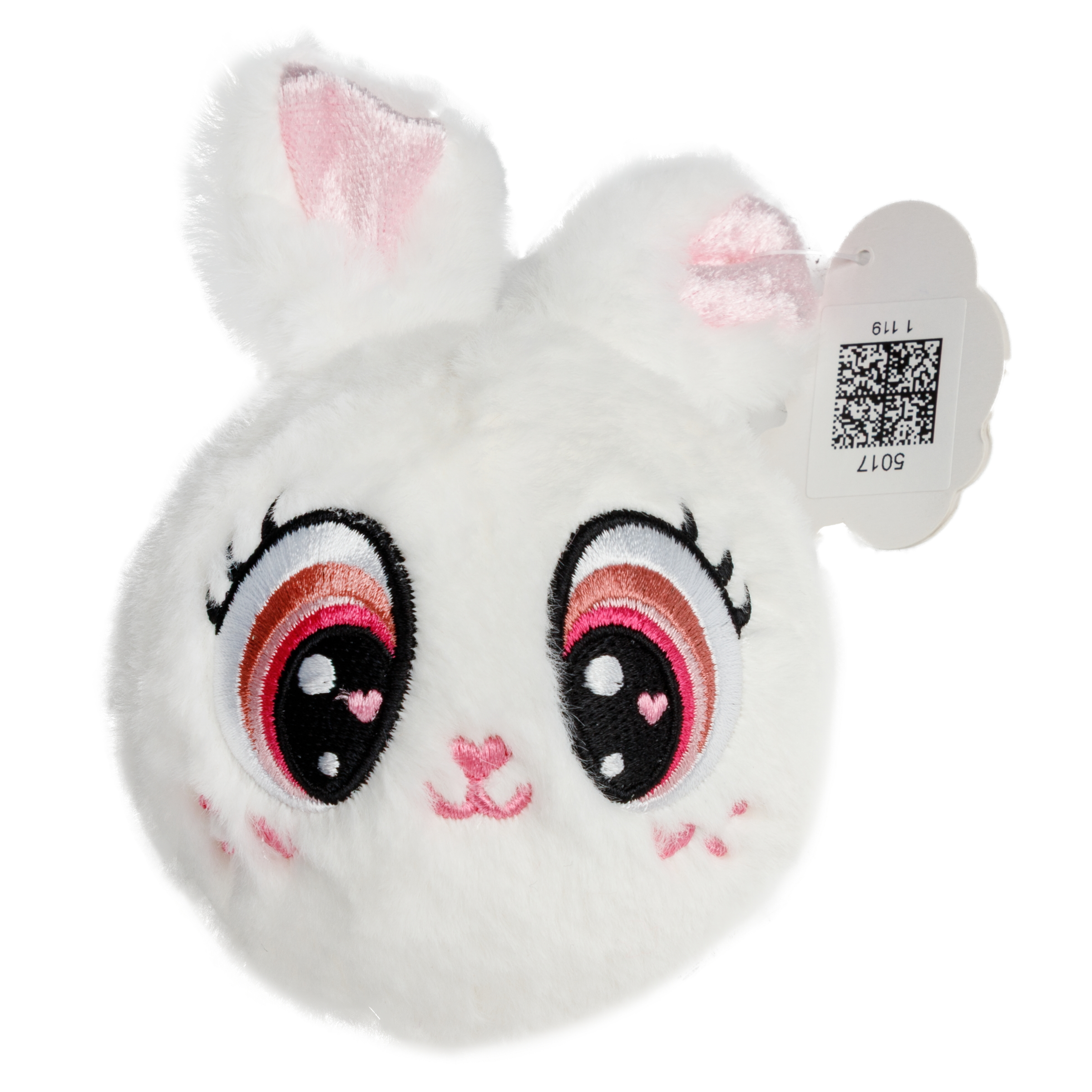 Мягкая игрушка 1TOY попрыгунчик белый зайчик 8 см - фото 1