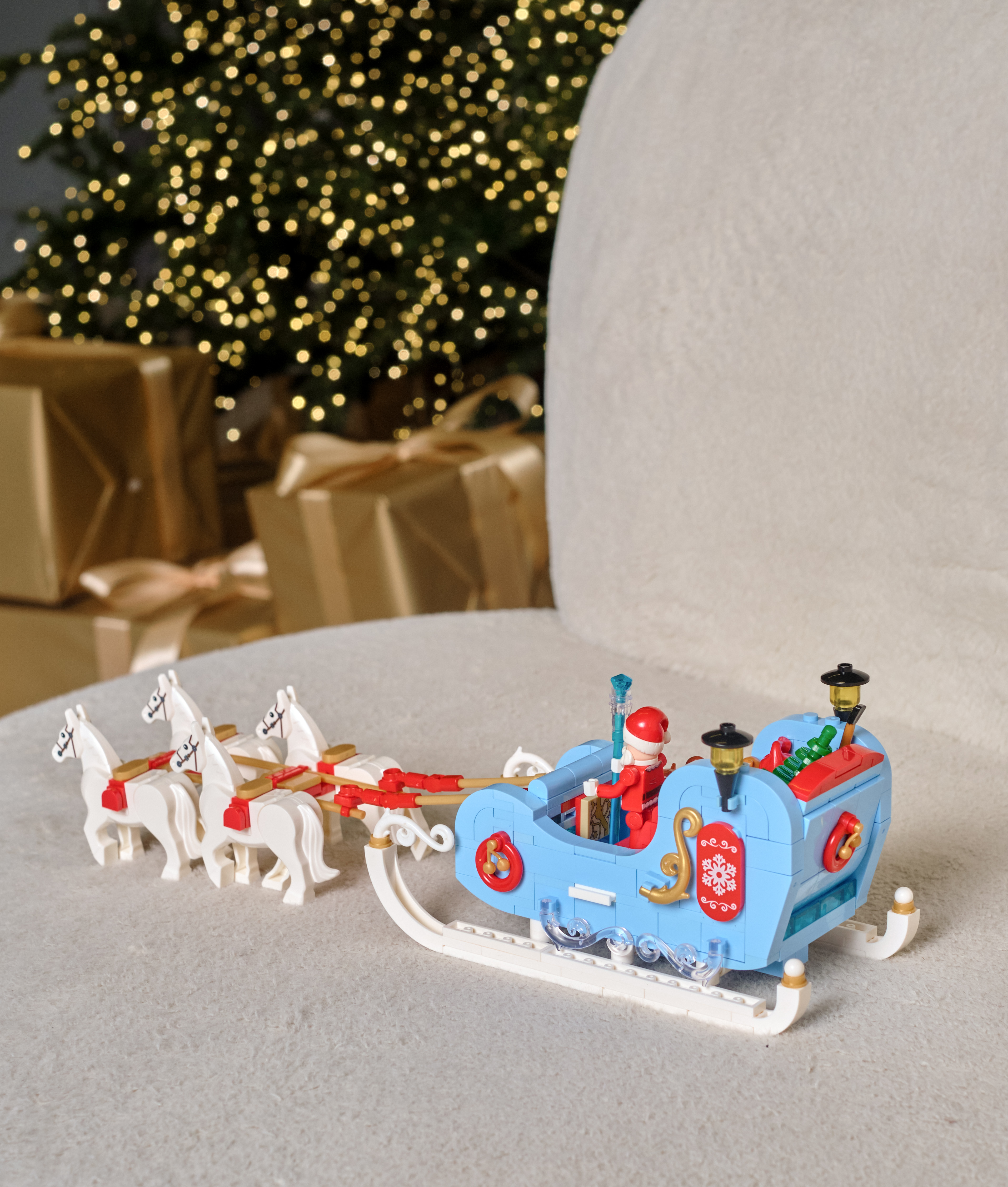 Конструктор brick labs Сани Деда Мороза 359 дет. - фото 8