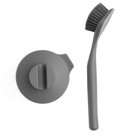 Щетка для мытья посуды Brabantia Sink Side с держателем на присоске