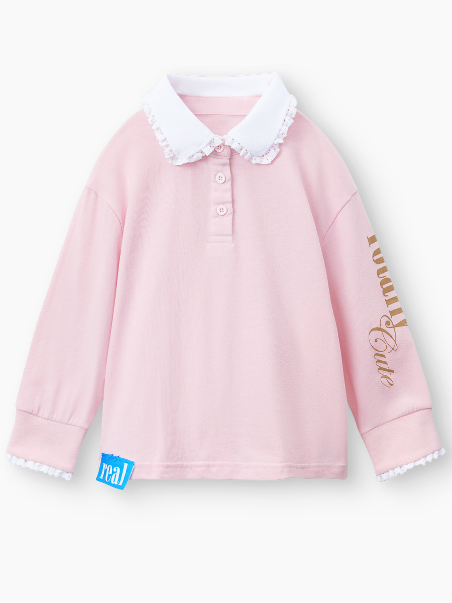 Лонгслив-поло Happy Baby 88657_pink - фото 1