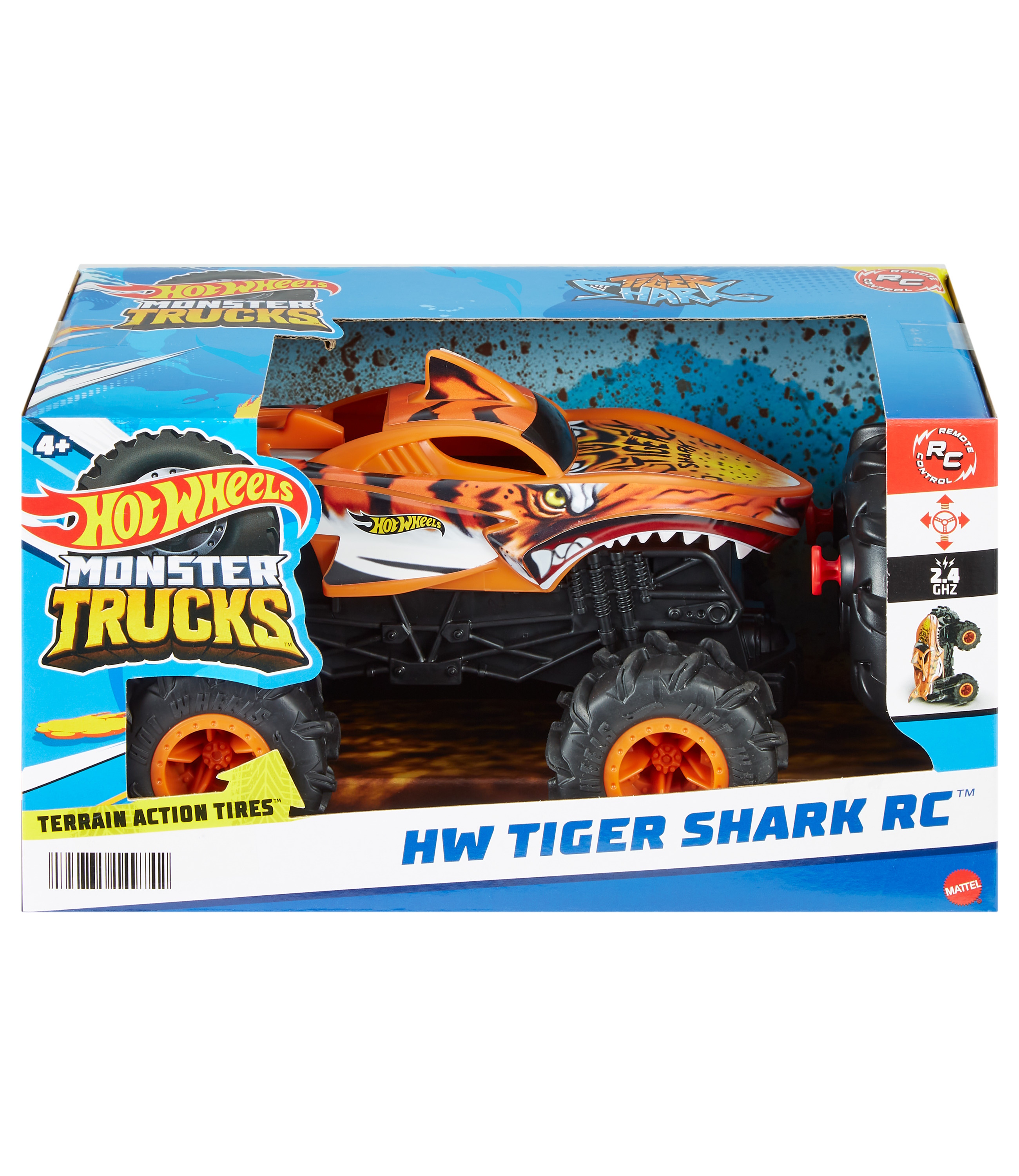 Монстр-трак РУ Hot Wheels Tiger Shark 1:24 - фото 4