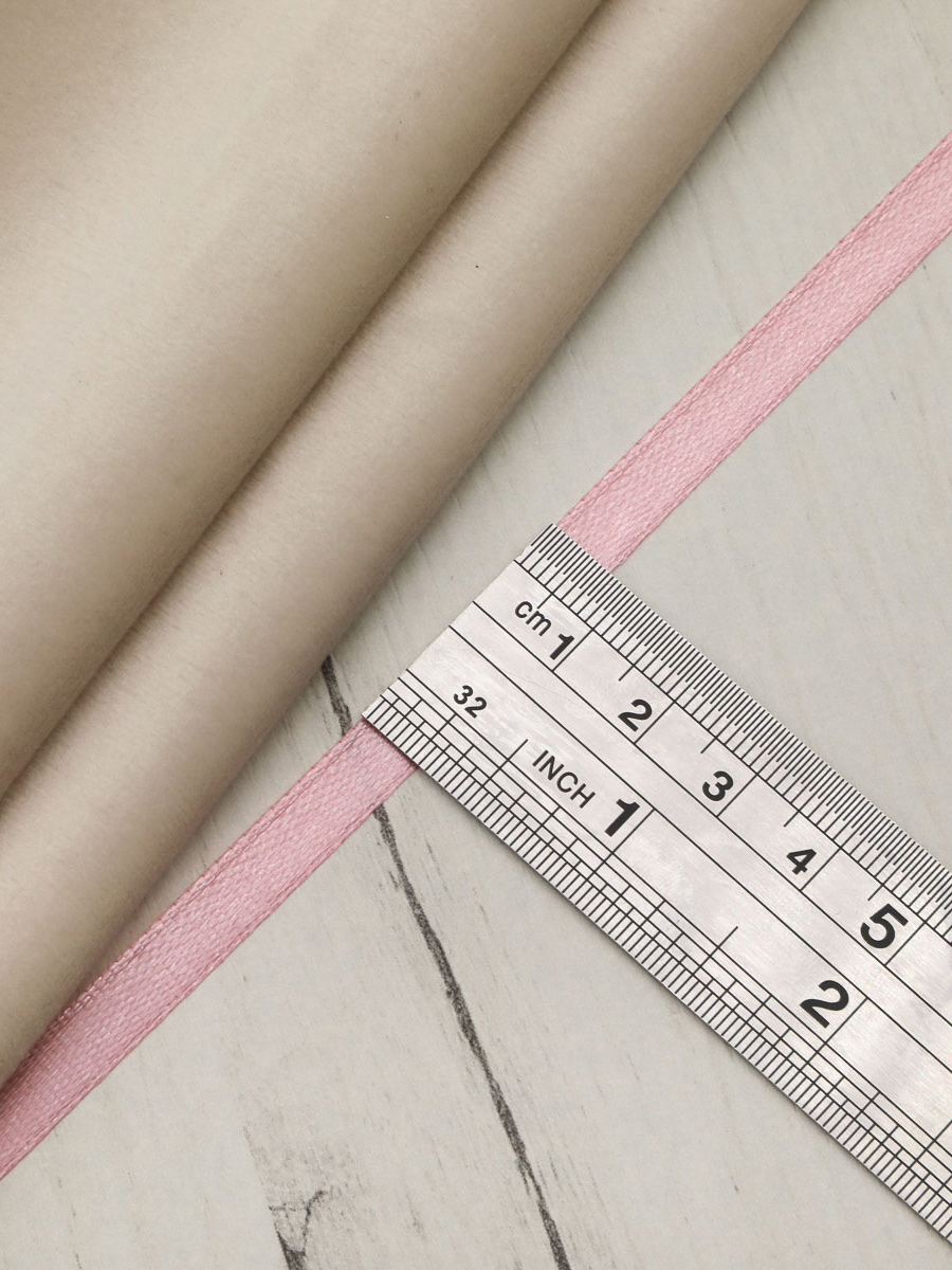 Лента Айрис атласная упаковочная флористическая 6 мм 22.86 м 020 пыльно - розовый - фото 5