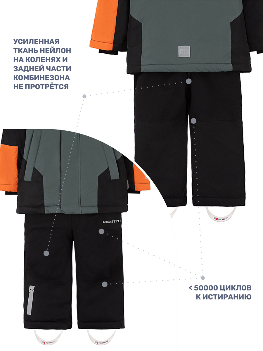 Костюм NIKASTYLE 7з7124 мох/черный - фото 7