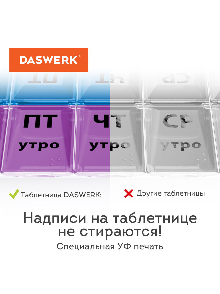 Таблетница DASWERK на неделю 4 приема - фото 6