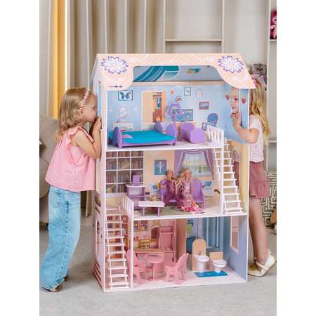 Домик для кукол PAREMO 120 см с мебелью