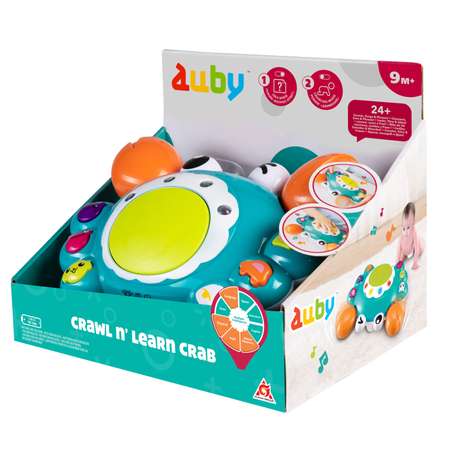 Игрушка развивающая Auby Ползающий краб 2в1 41084