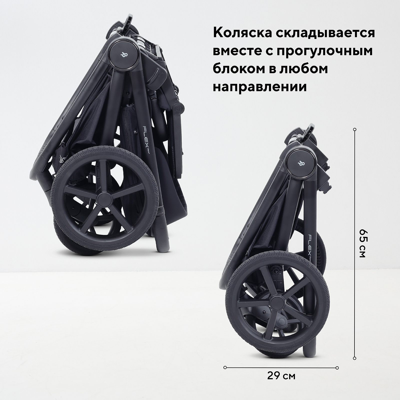 Коляска прогулочная Rant Flex Color черный - фото 12