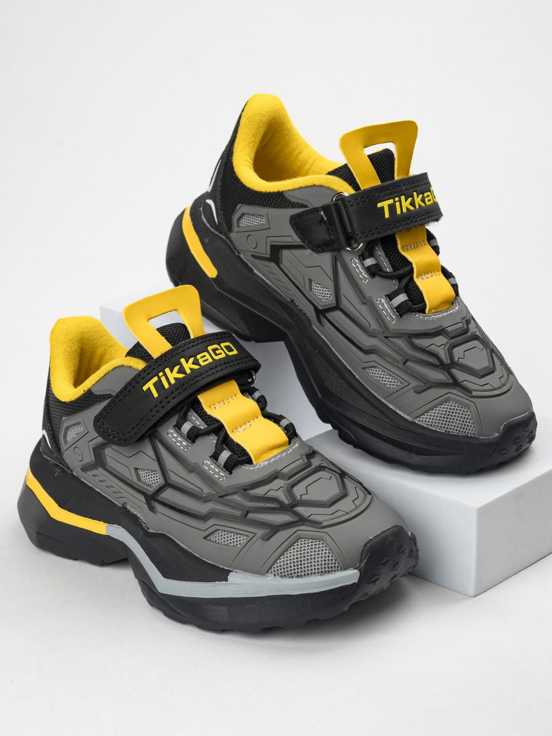 Кроссовки TikkaGo 2V25_772681_grey-yellow - фото 1