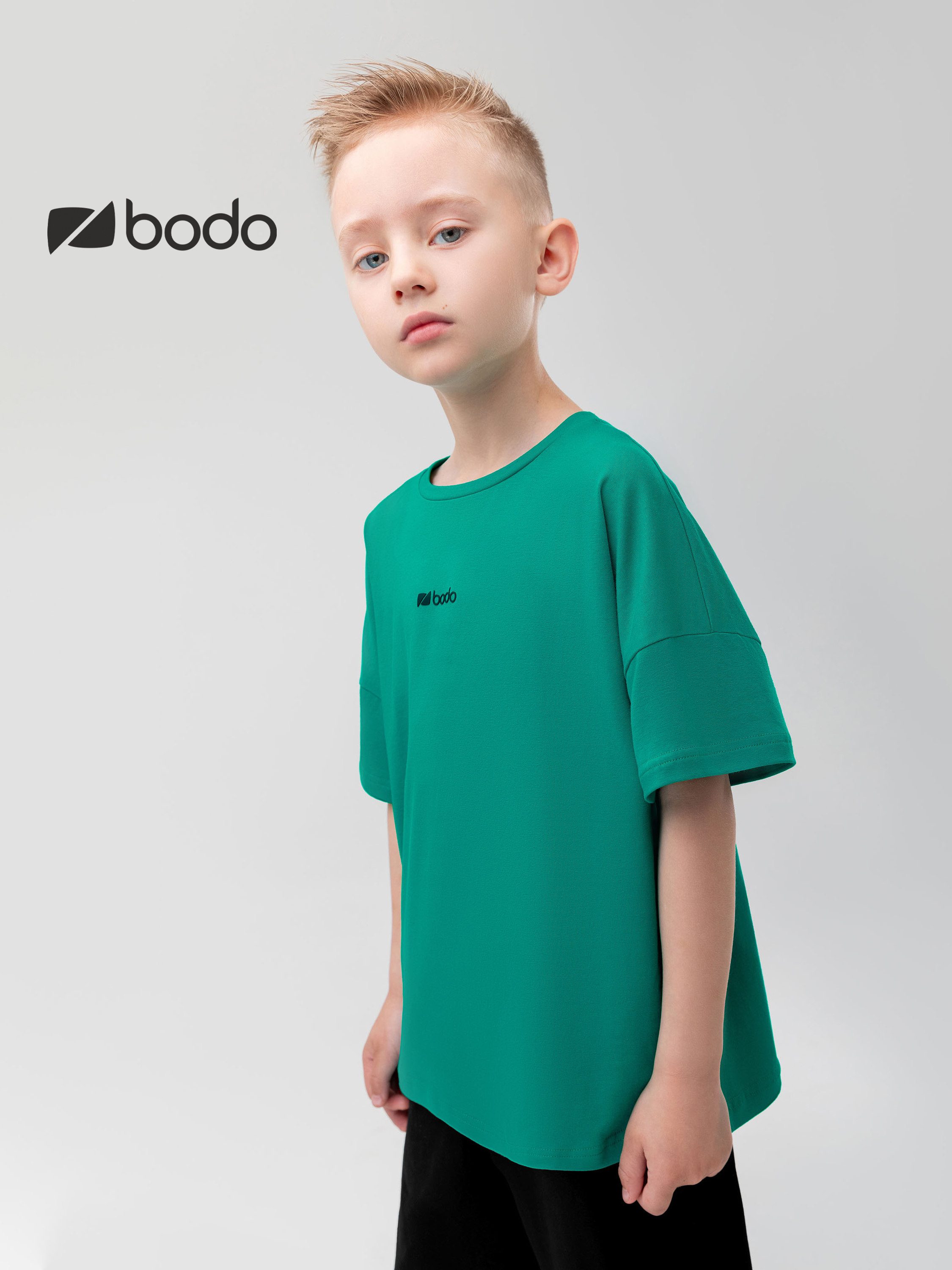 Футболка Bodo 4-435MU_изумрудный (черный) - фото 3