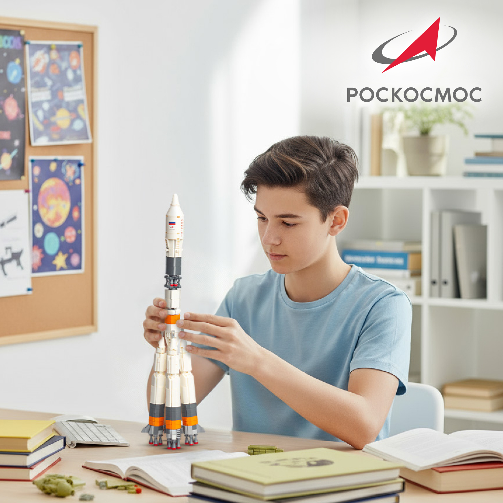 Конструктор Роскосмос Ракета-носитель Союз 801 дет. - фото 11