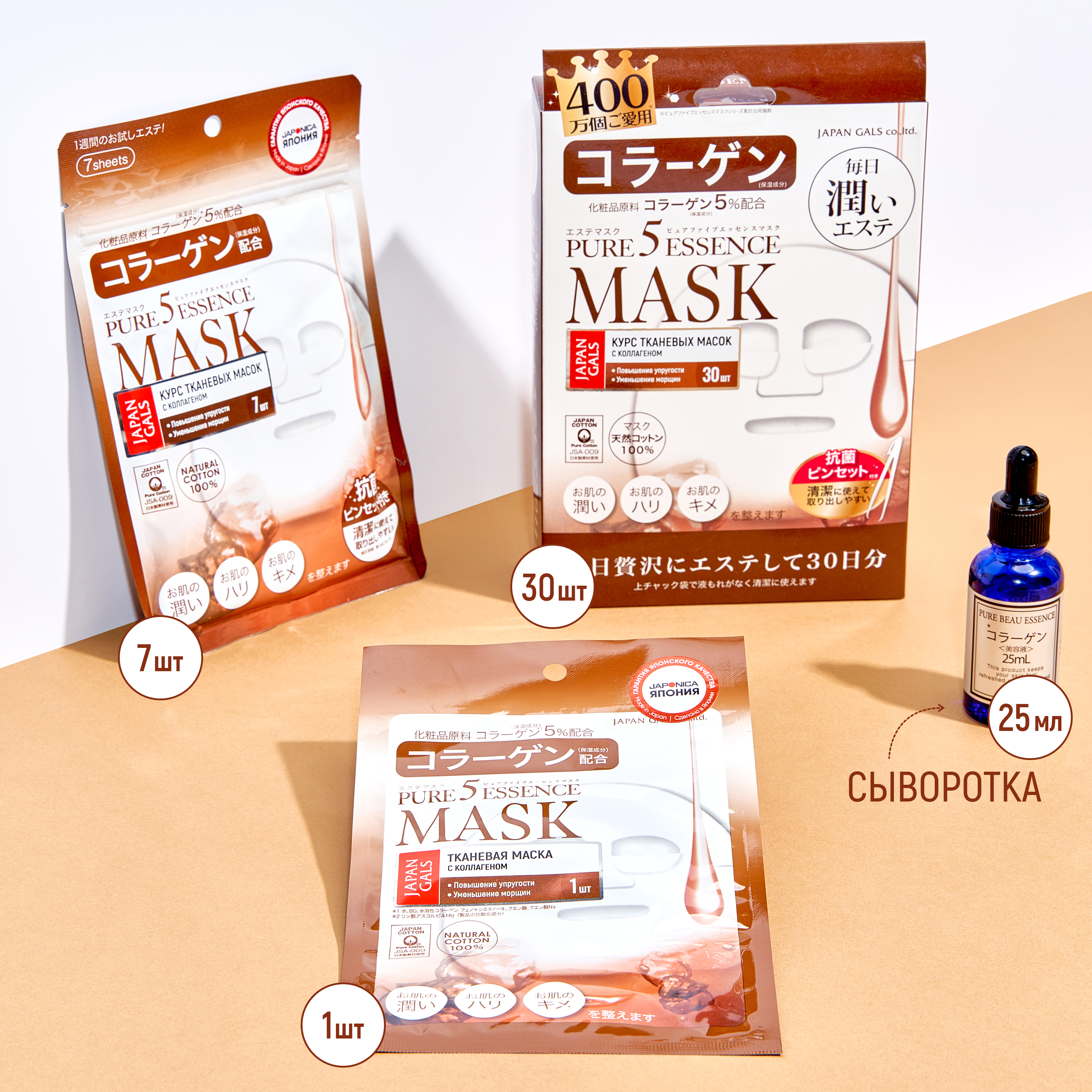 Маска тканевая JAPAN GALS Pure5 Essence - фото 8