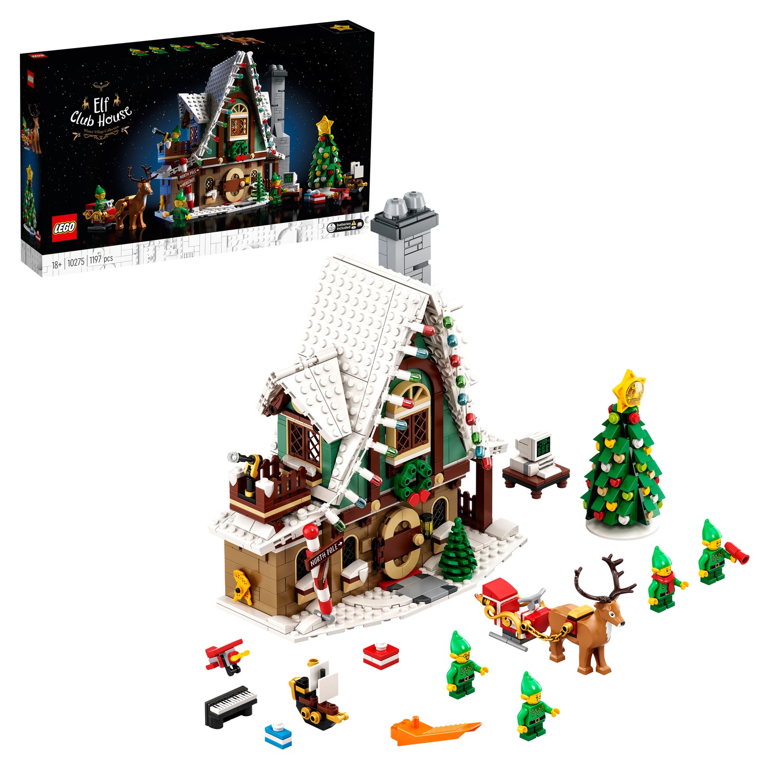 Конструктор LEGO Icons Домик эльфов блочный - фото 1
