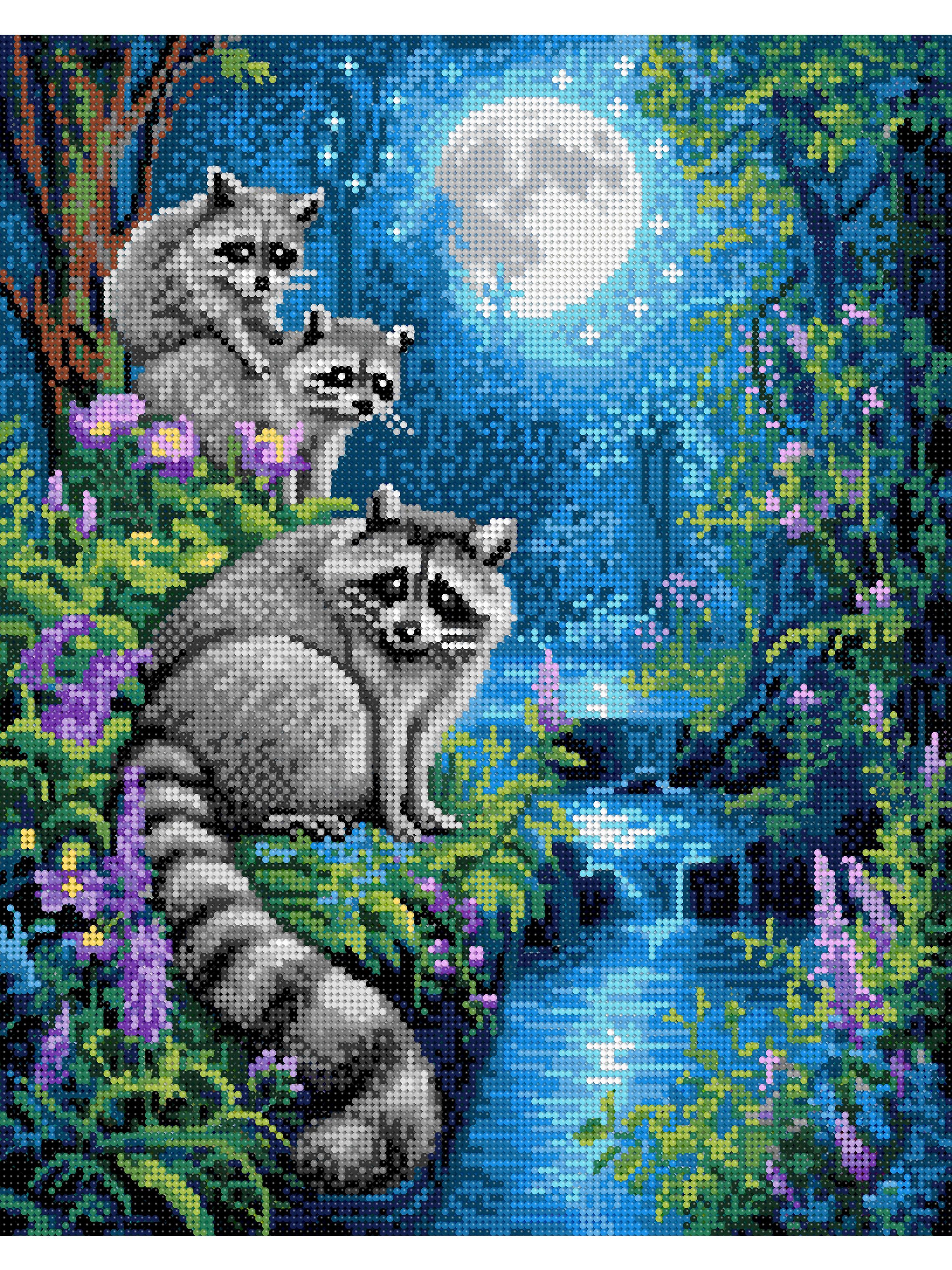 Алмазная мозаика Art sensation Еноты в лесу в ассортименте - фото 2