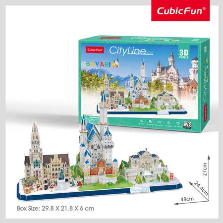 Пазл CubicFun Бавария CityLine 178 деталей 3D