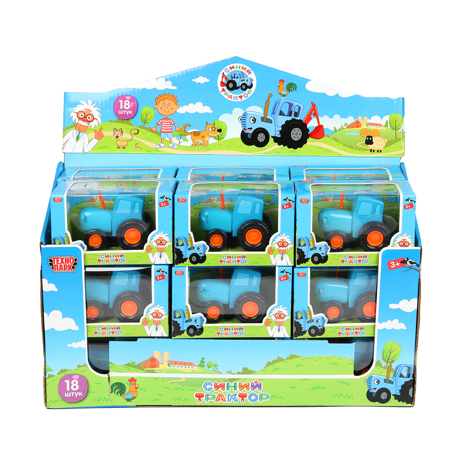 Трактор Технопарк Синий трактор 389730 - фото 1