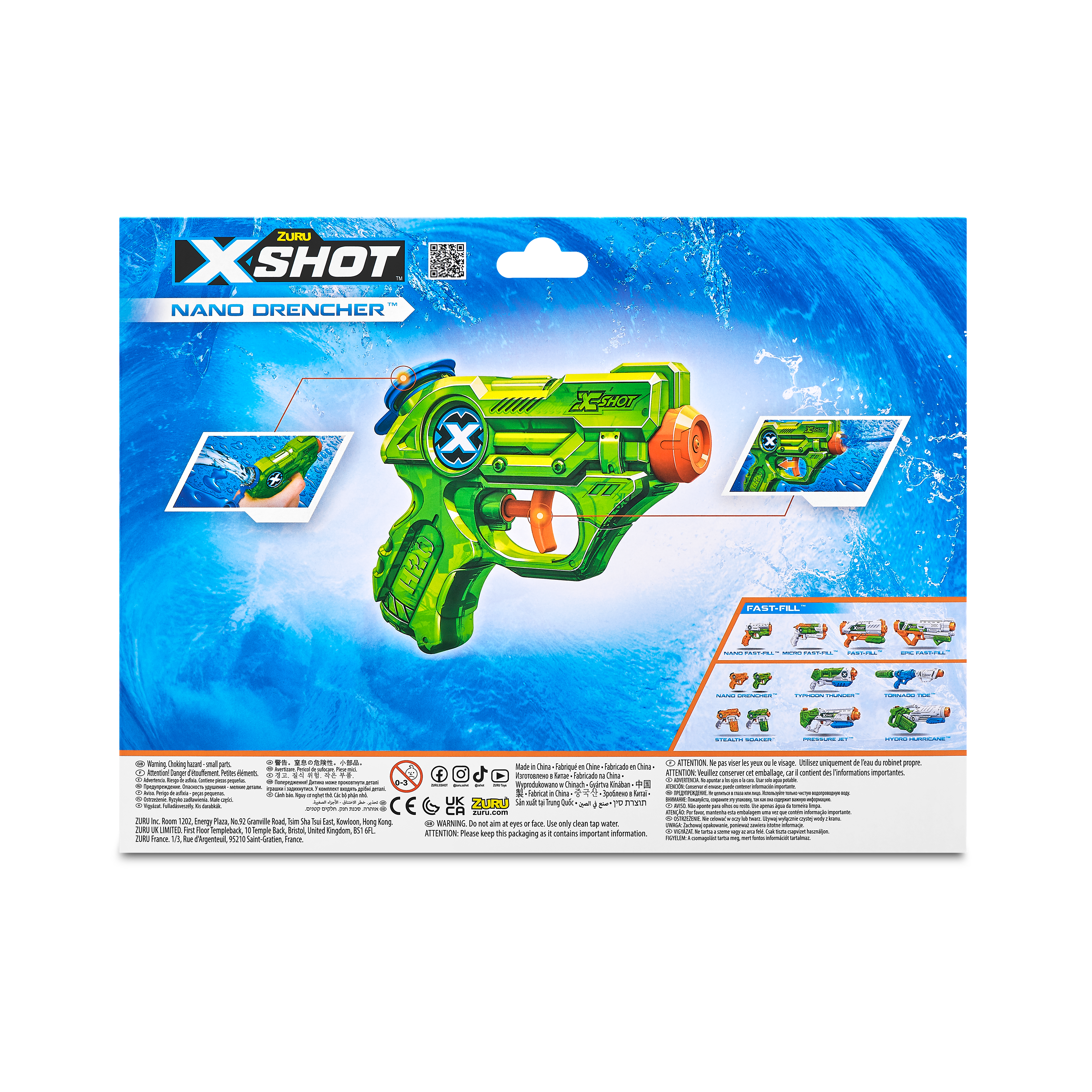 Бластер водный Zuru XSHOT  Water Nano Drencher 4 штуки - фото 8