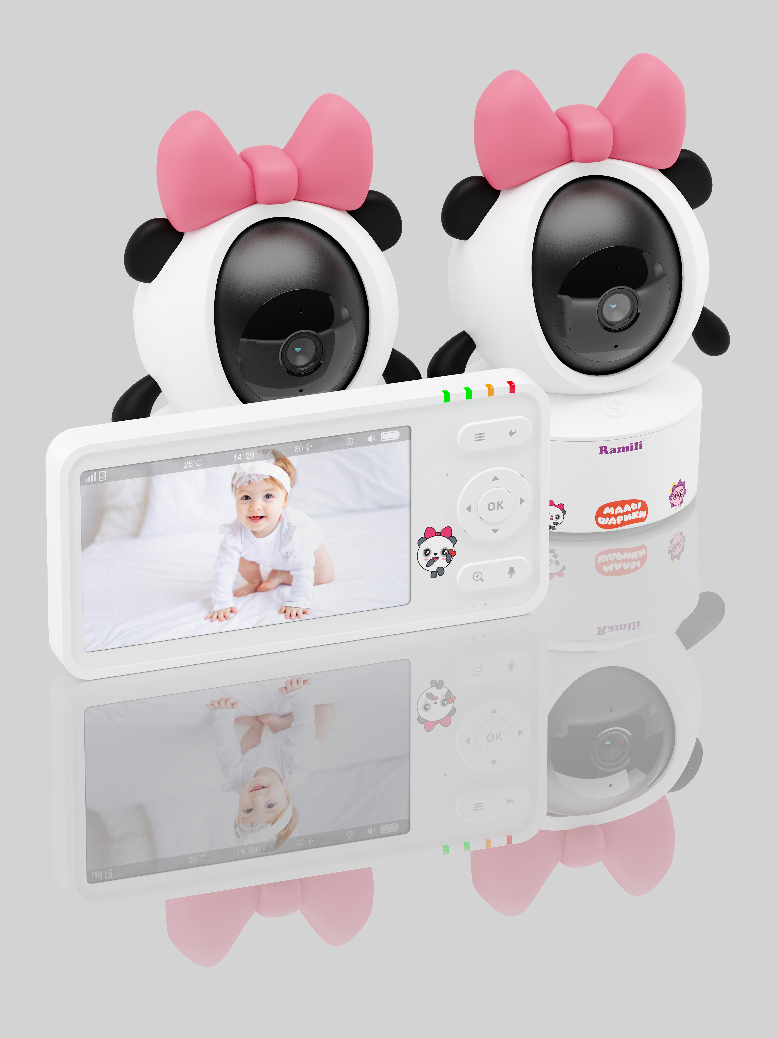 Видеоняня Ramili RV700X2PANDA Панда Малышарики - фото 7