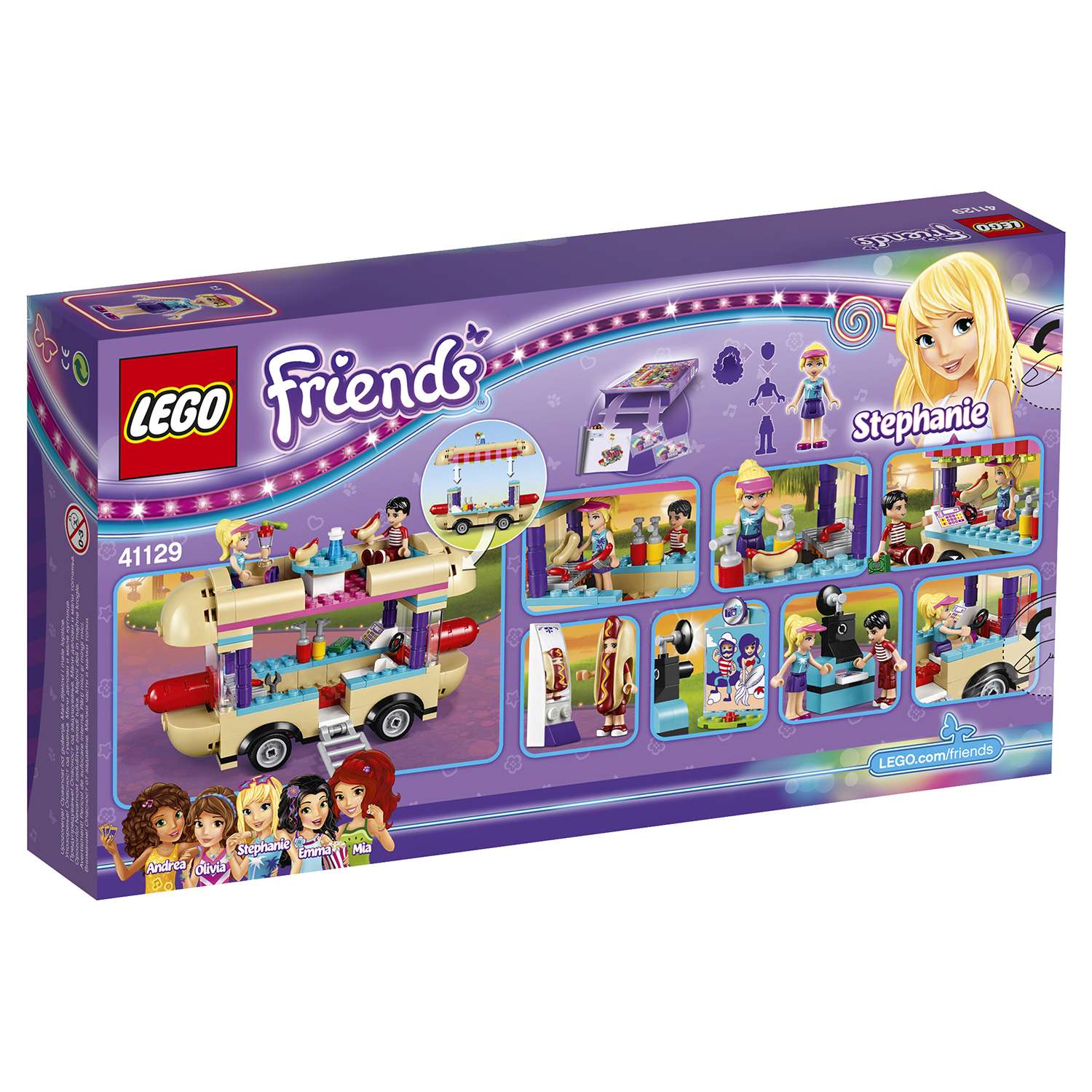 Конструктор LEGO Friends Фургон с хот-догами блочный - фото 3