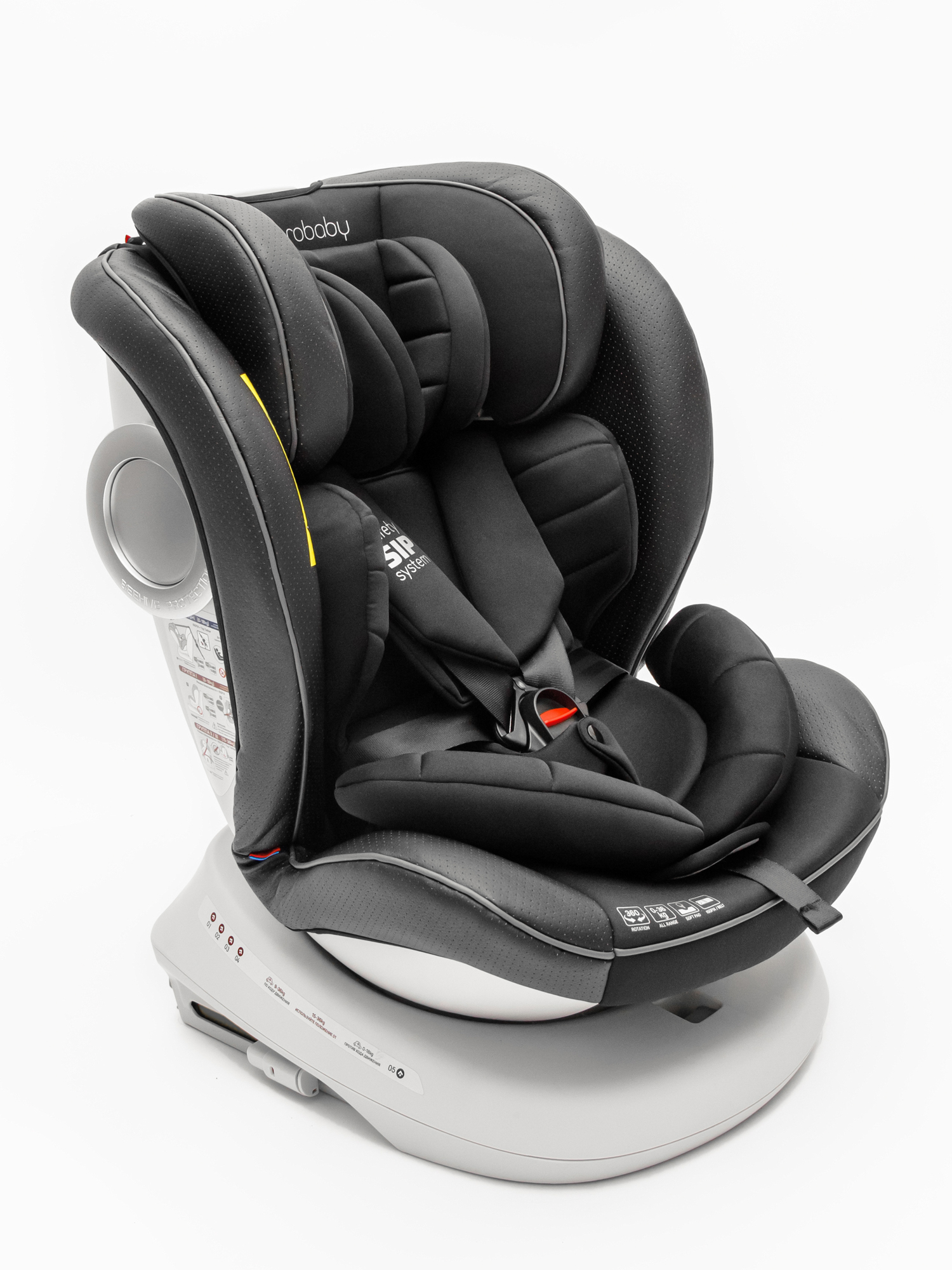 Автокресло Amarobaby Champion Isofix 0+/1/2/3 (0-36 кг) черный - фото 19