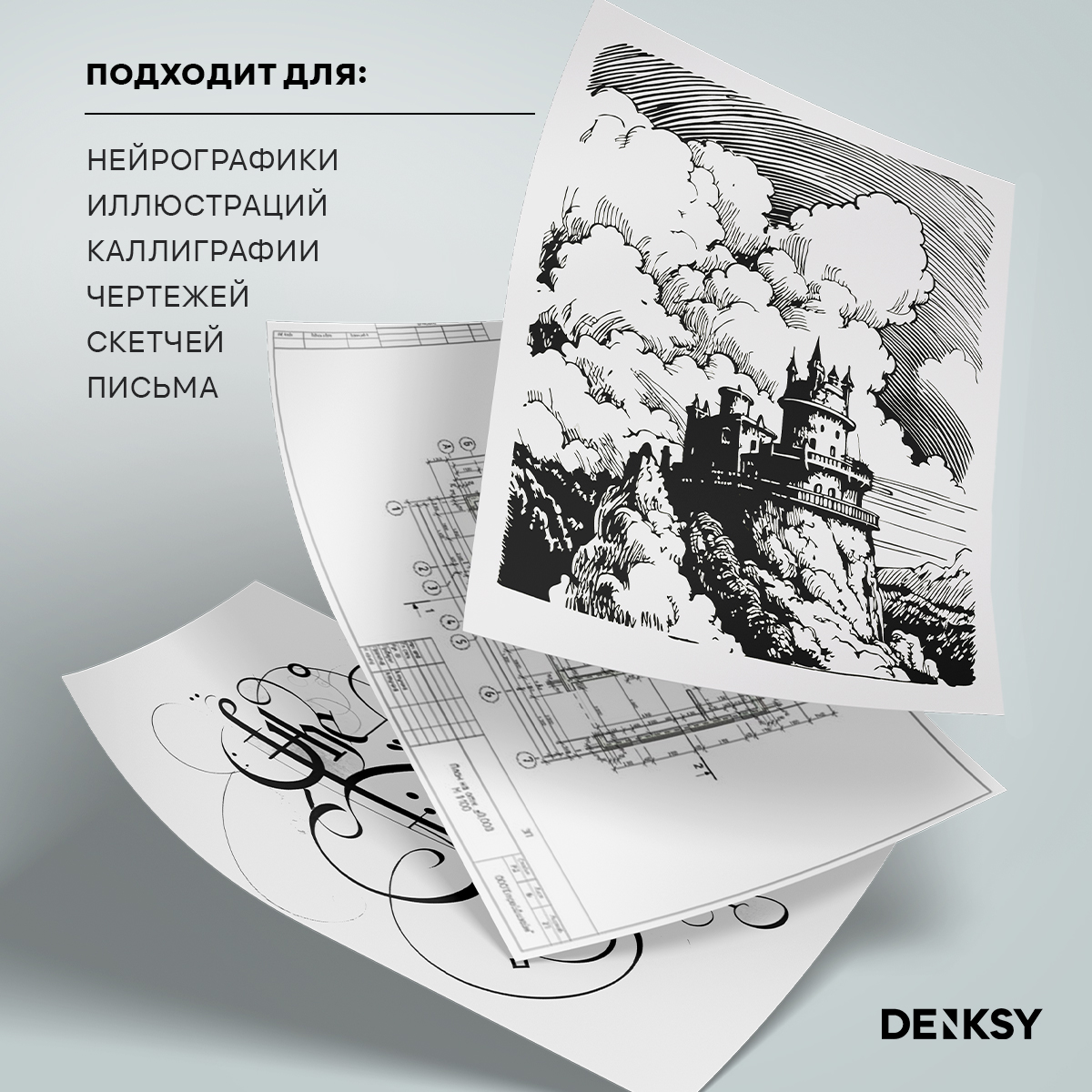Ручка капиллярная DENKSY 3 шт. - фото 4
