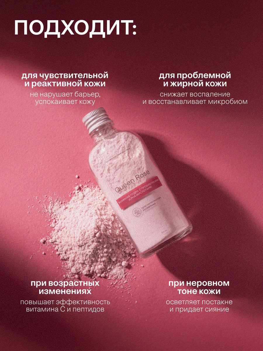 Набор Краснополянская косметика Queen Rose пудра, пилинг - фото 5