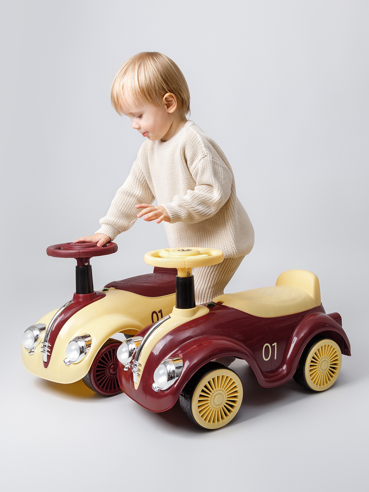 Каталка Amarobaby Retro желтый в ассортименте - фото 10