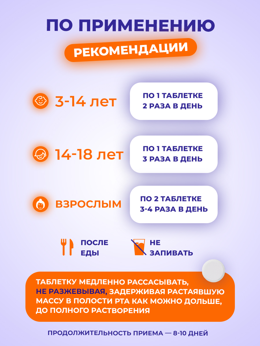 Лизоцим с В6 Consumed С инулином от боли в горле от простуды 3+ - фото 6