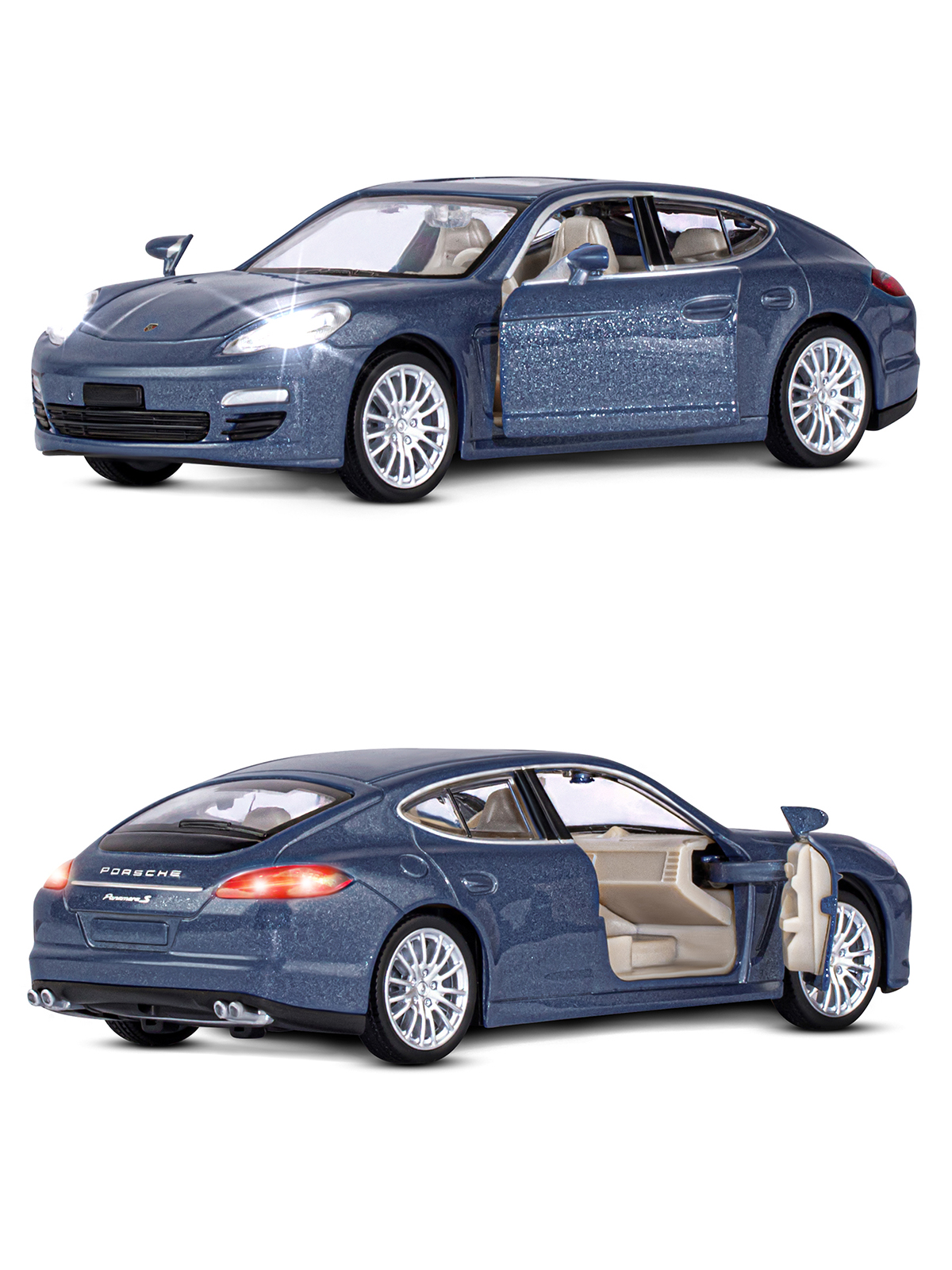 Автомобиль АВТОпанорама Porsche Panamera S 1:32 JB1251136 - фото 8