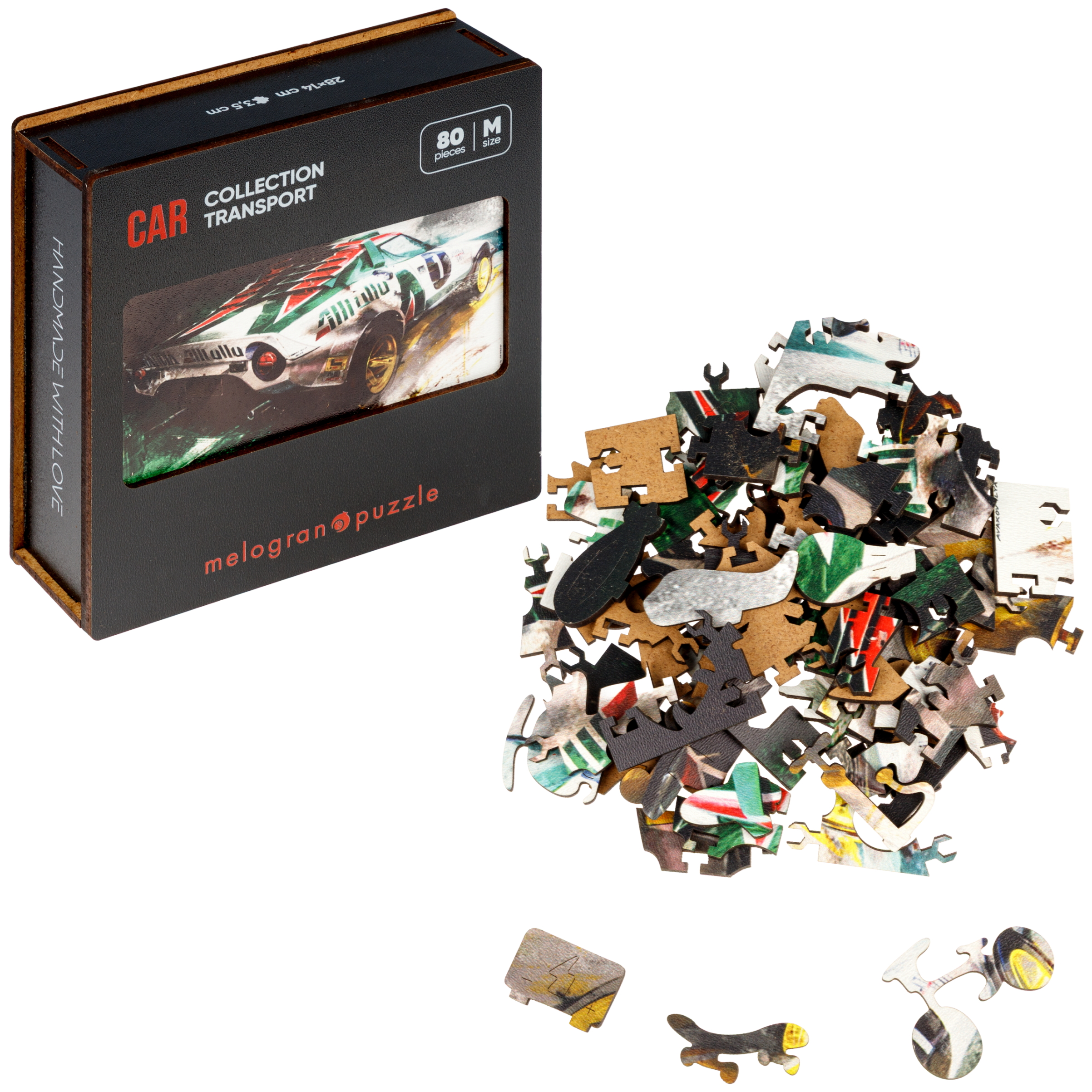 Пазл 1TOY Гоночный автомобиль белый деревянный - фото 11