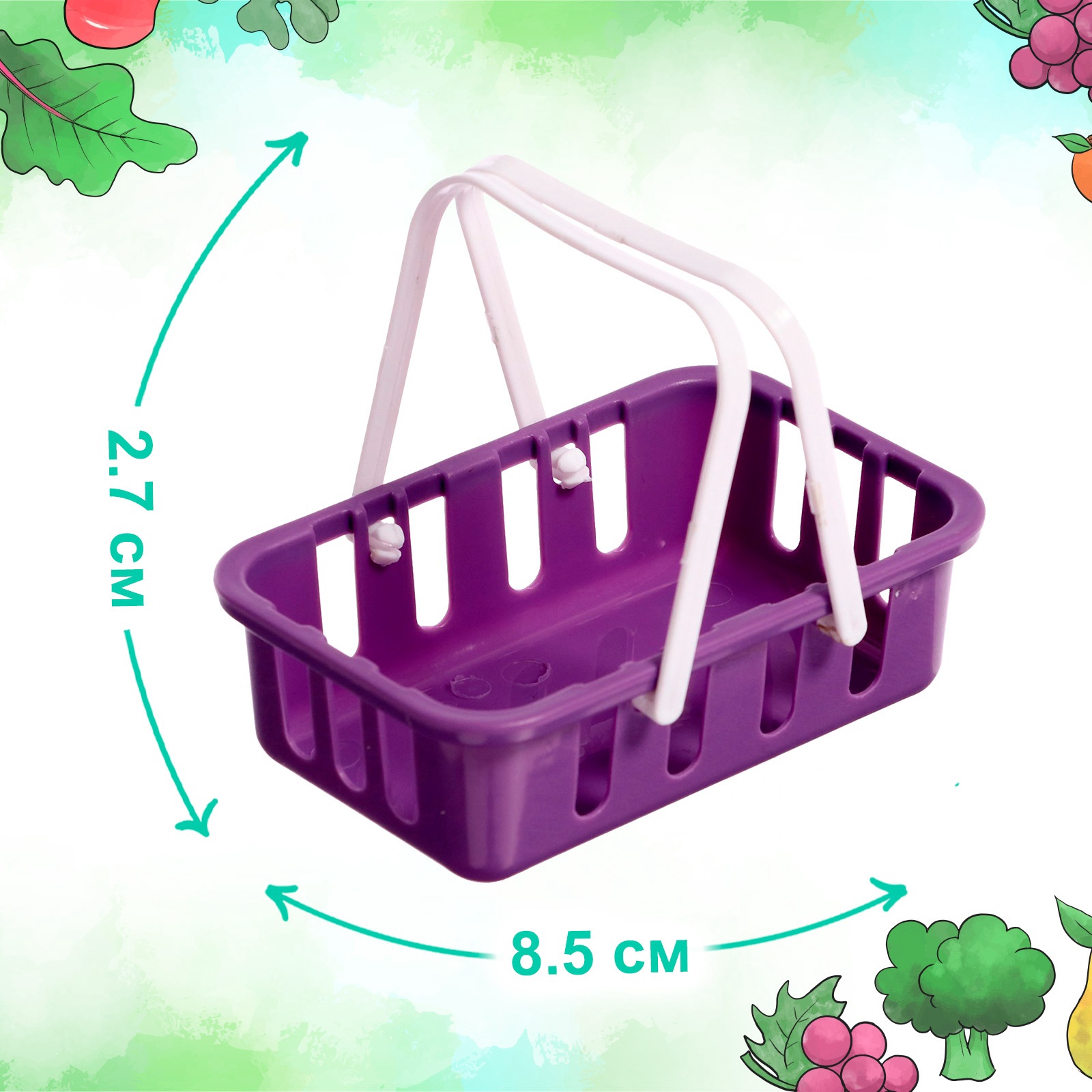 Игровой набор Sima-Land продукты, прилавок, касса, тележки и корзинки - фото 3