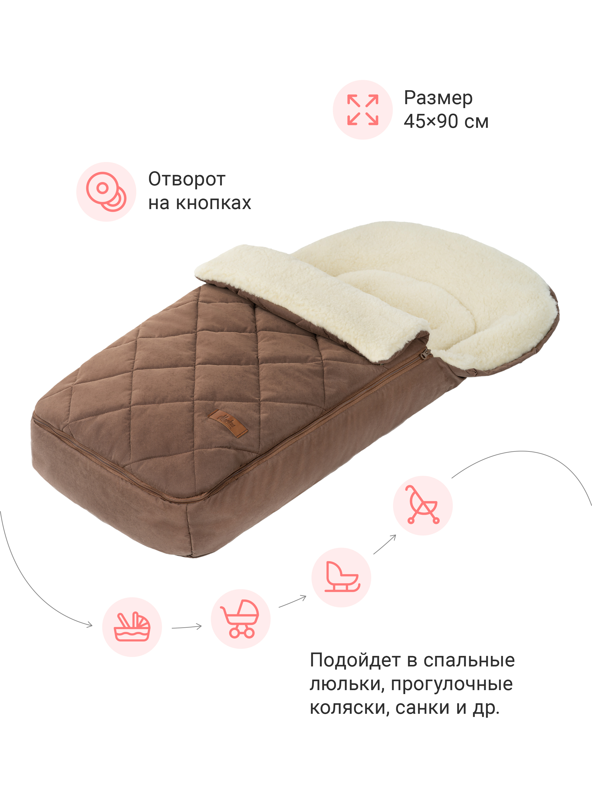 Зимний конверт в коляску Quilt - фото 4