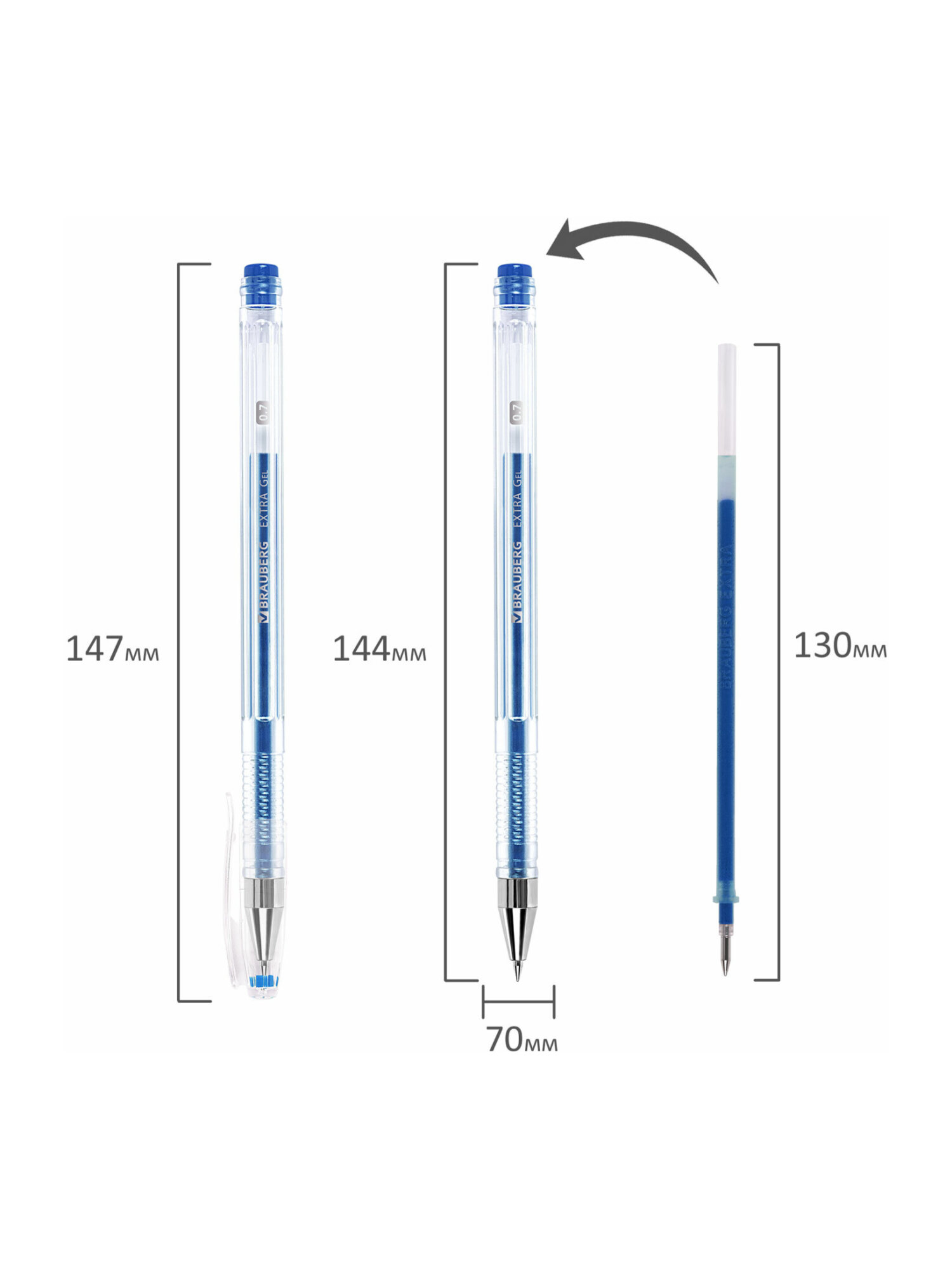 Ручка гелевая Brauberg 6 шт. - фото 13