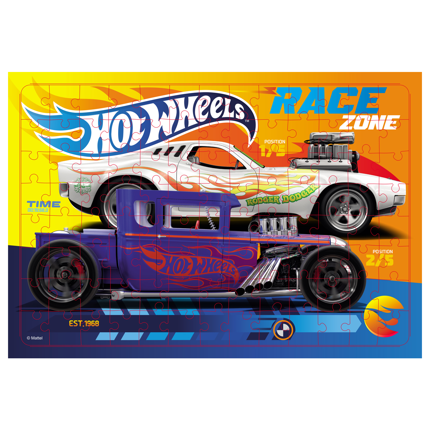 Пазл ORIGAMI Hot Wheels классический в ассортименте - фото 7